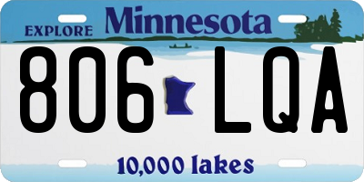 MN license plate 806LQA