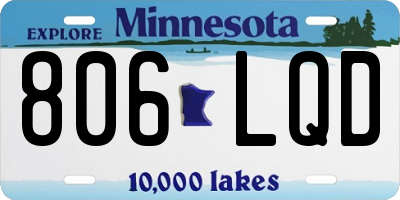 MN license plate 806LQD