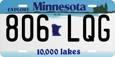 MN license plate 806LQG