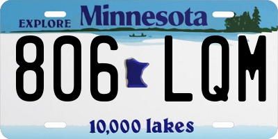 MN license plate 806LQM