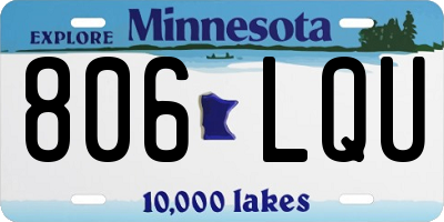 MN license plate 806LQU