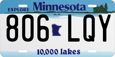 MN license plate 806LQY