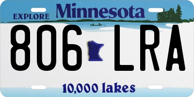 MN license plate 806LRA