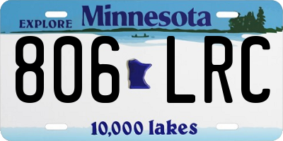 MN license plate 806LRC