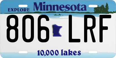 MN license plate 806LRF