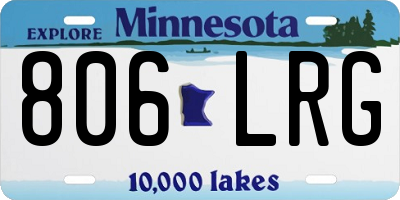 MN license plate 806LRG