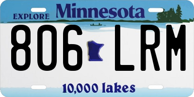 MN license plate 806LRM