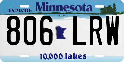 MN license plate 806LRW