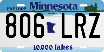 MN license plate 806LRZ