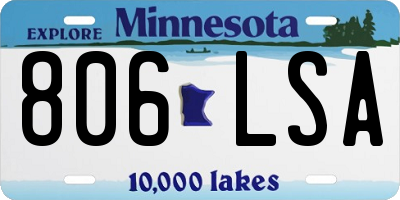 MN license plate 806LSA