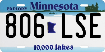 MN license plate 806LSE