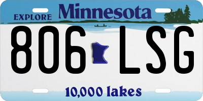 MN license plate 806LSG