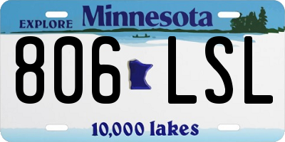 MN license plate 806LSL