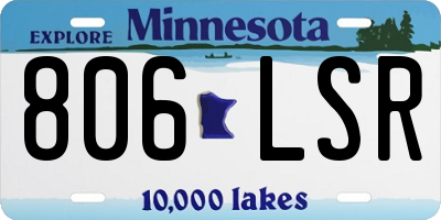 MN license plate 806LSR
