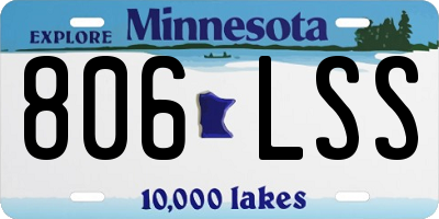 MN license plate 806LSS