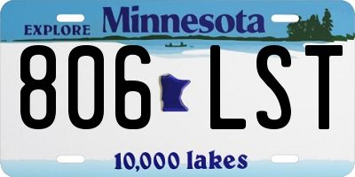 MN license plate 806LST