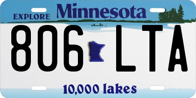 MN license plate 806LTA