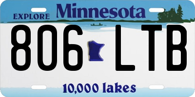 MN license plate 806LTB
