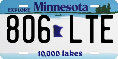 MN license plate 806LTE