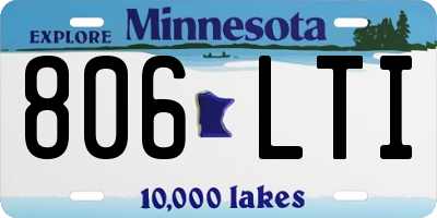 MN license plate 806LTI