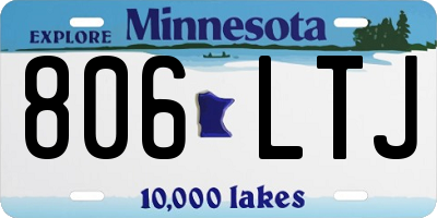 MN license plate 806LTJ