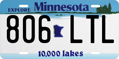 MN license plate 806LTL