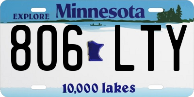 MN license plate 806LTY