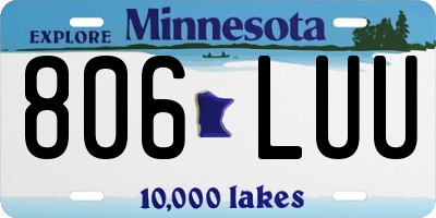 MN license plate 806LUU