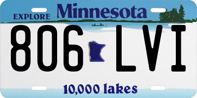 MN license plate 806LVI