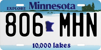 MN license plate 806MHN
