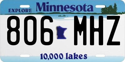 MN license plate 806MHZ
