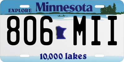 MN license plate 806MII