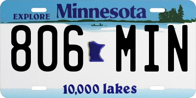 MN license plate 806MIN