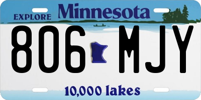 MN license plate 806MJY