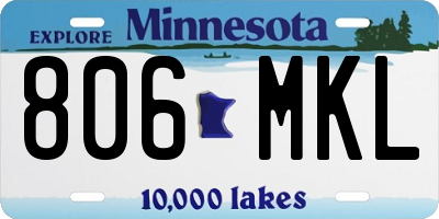 MN license plate 806MKL