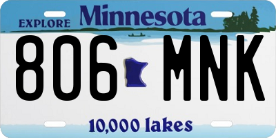 MN license plate 806MNK