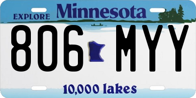 MN license plate 806MYY