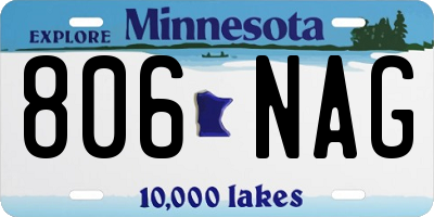 MN license plate 806NAG