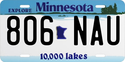 MN license plate 806NAU