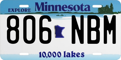 MN license plate 806NBM