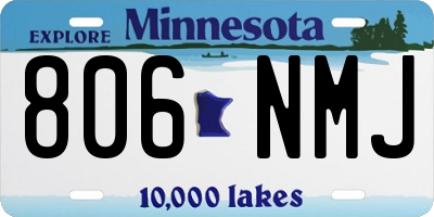 MN license plate 806NMJ