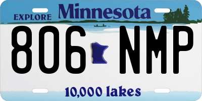 MN license plate 806NMP