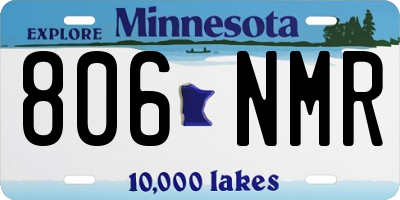 MN license plate 806NMR