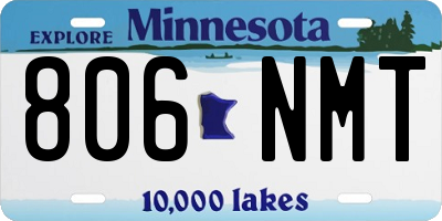 MN license plate 806NMT