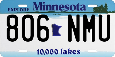 MN license plate 806NMU