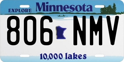 MN license plate 806NMV