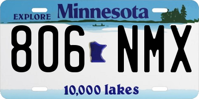MN license plate 806NMX
