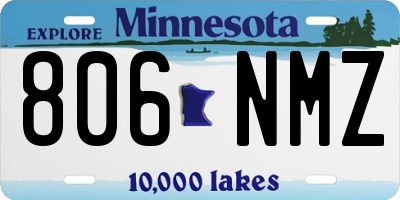 MN license plate 806NMZ