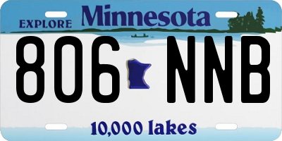 MN license plate 806NNB