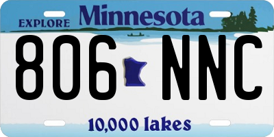 MN license plate 806NNC